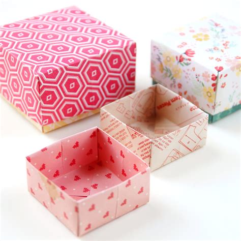 diy folding metal box|how to make box origami.